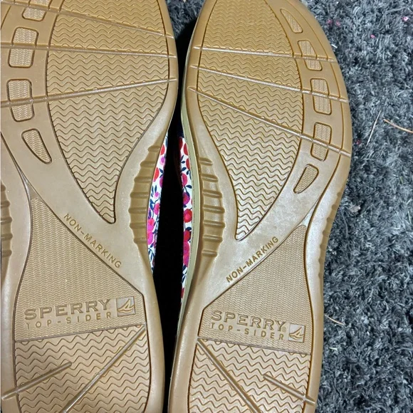 New Sperry Women's Blue and Tan Patterned top-slider - Picture 2 of 3
